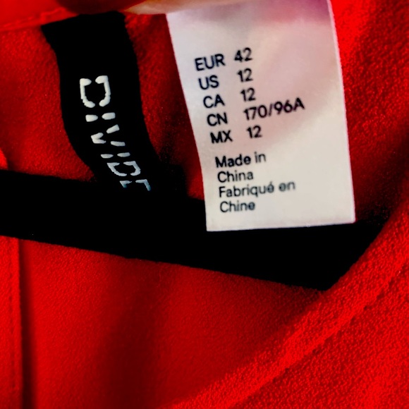 Divided Red Dress (size 12). Fits like an 8 - Picture 3 of 3